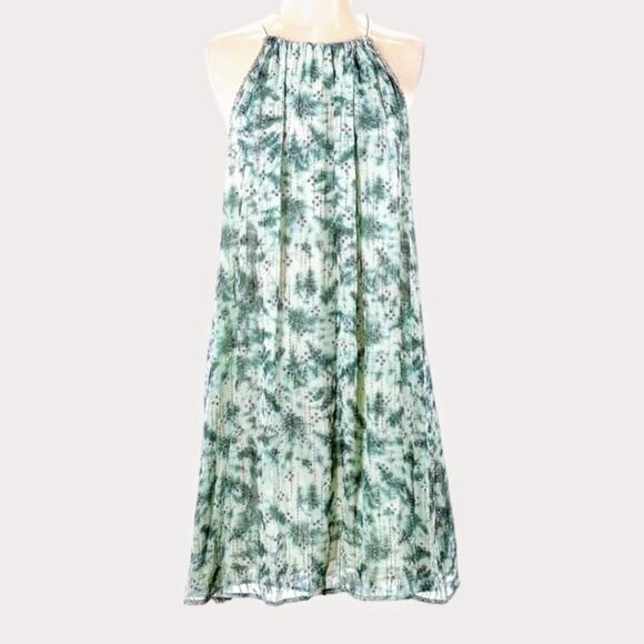 ZARA Women's A-Line Tie Dye Gold Thread Sleeveless Mini Dress. SIZE XL - Picture 2 of 16